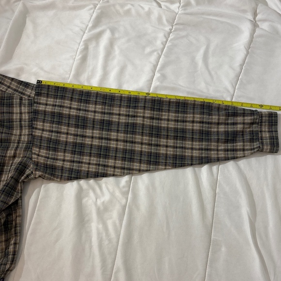 Patagonia Men's Long-Sleeved Organic Cotton Plaid Green and Gold Shirt Size XL - Picture 6 of 6